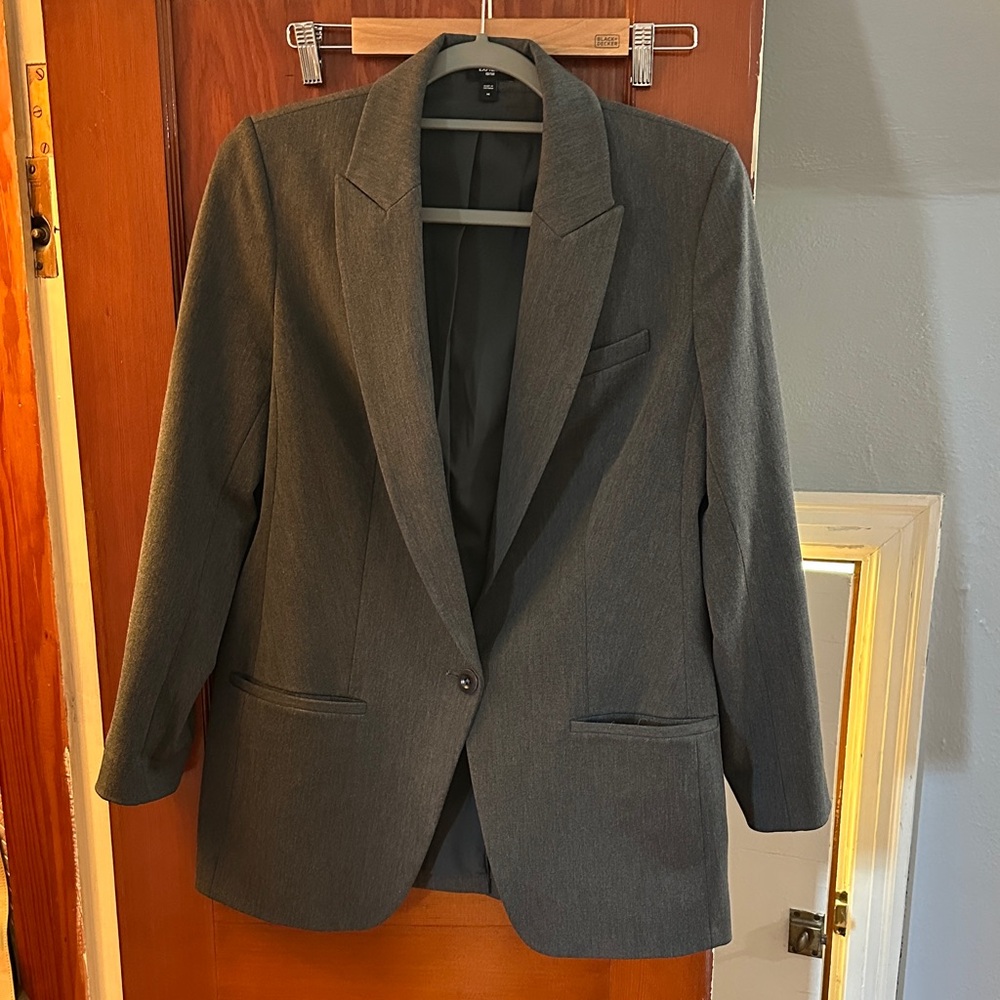 Express Charcoal Gray Blazer